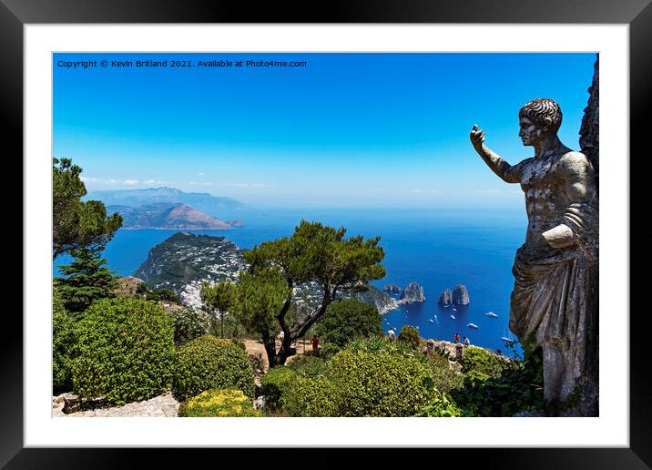 The view from capri Framed Mounted Print by Kevin Britland