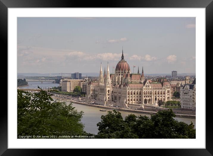 Hungarian Parliament Building in Budapest  Framed Mounted Print by Jon Jones