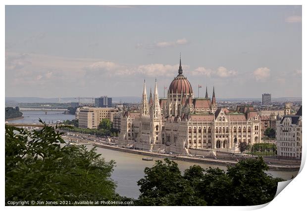 Hungarian Parliament Building in Budapest  Print by Jon Jones