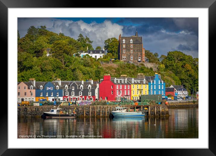 Tobermory Harbour Framed Mounted Print by Viv Thompson