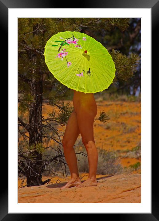 Lady Under a Parasol Framed Mounted Print by Amy Rogers