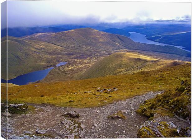 View from summit of Ben Lawers Canvas Print by Geoff Storey