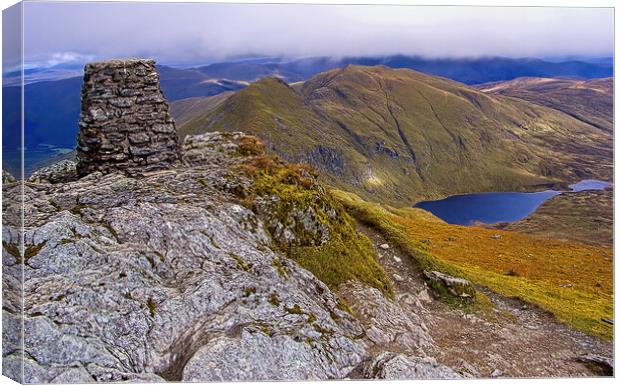 View from summit of Ben Lawers (2) Canvas Print by Geoff Storey