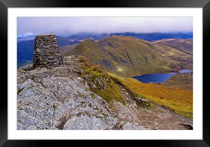 View from summit of Ben Lawers (2) Framed Mounted Print by Geoff Storey