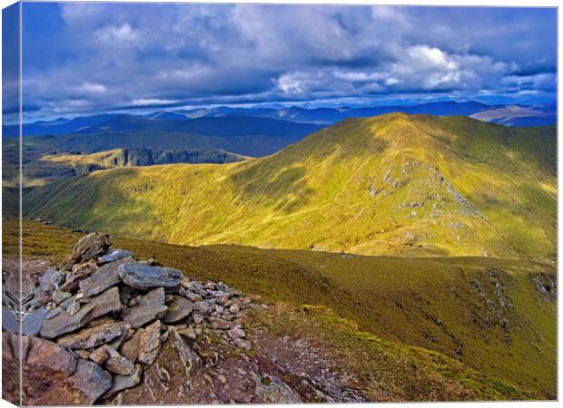 On the way down from Ben Lawers Canvas Print by Geoff Storey