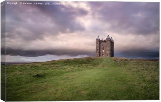 Dramatic storm clouds at Lyme Park Canvas Print by Katie McGuinness