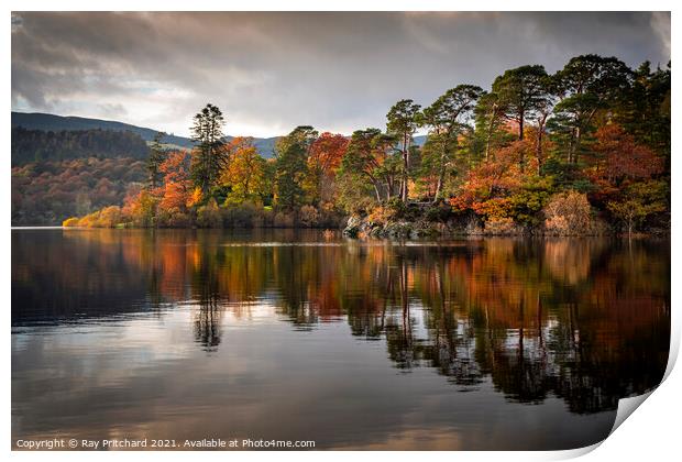 Friars Crag in Autumn Print by Ray Pritchard