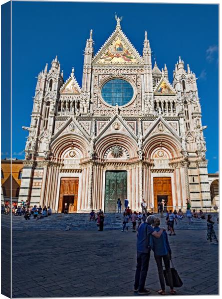 Admiring Il Duomo, Siena Canvas Print by Joyce Storey