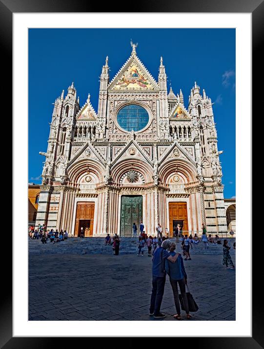 Admiring Il Duomo, Siena Framed Mounted Print by Joyce Storey