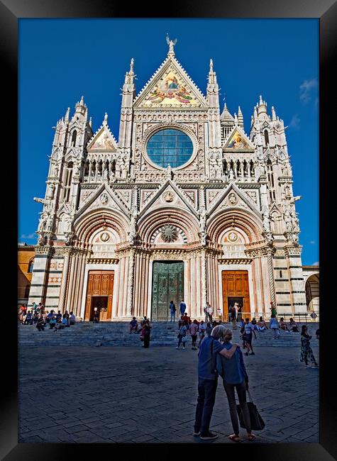 Admiring Il Duomo, Siena Framed Print by Joyce Storey