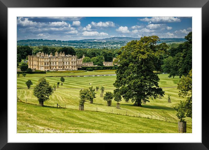 A Stately View of Longleat House Framed Mounted Print by Roger Mechan