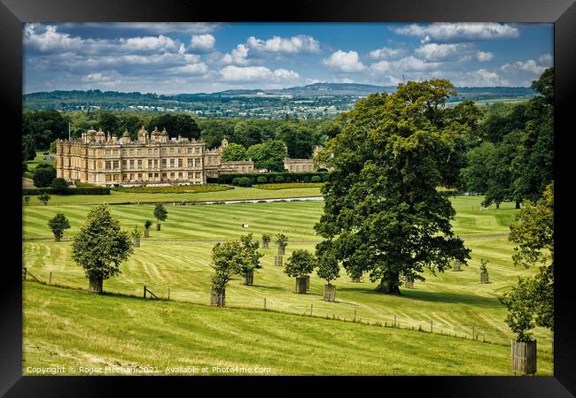 A Stately View of Longleat House Framed Print by Roger Mechan
