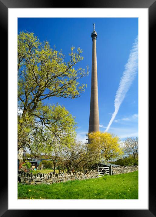 Emley Moor Tower Framed Mounted Print by Darren Galpin