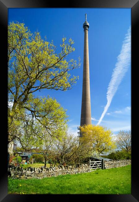 Emley Moor Tower Framed Print by Darren Galpin