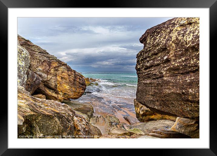 Between the rocks, Framed Mounted Print by Kevin Hellon