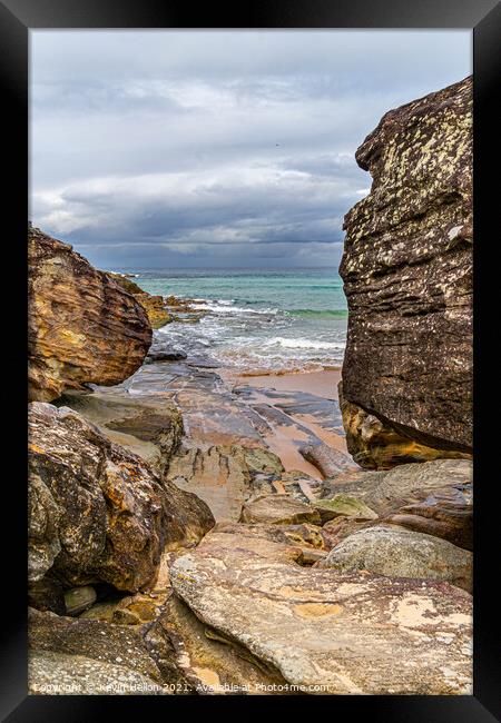 Between the rocks, Framed Print by Kevin Hellon