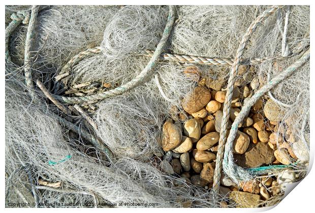 Nets, Ropes and Pebbles  Print by Alexandra Lavizzari