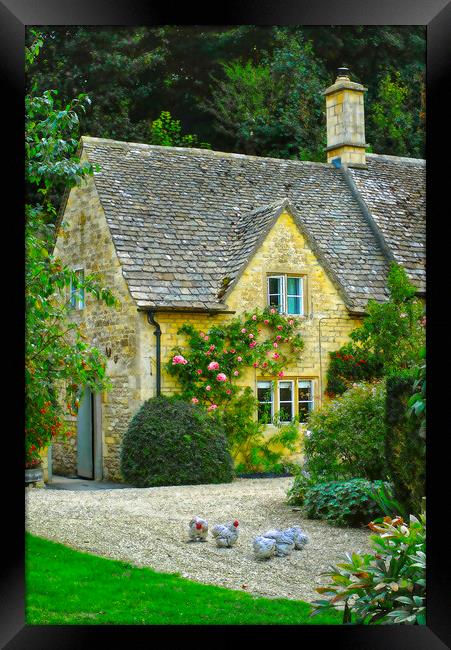 Bibury Cottage Framed Print by Alison Chambers