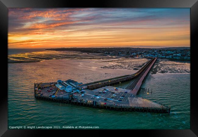 Ryde Pier Sunrise Framed Print by Wight Landscapes