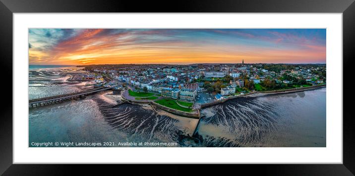 Ryde Sunrise Panorama Framed Mounted Print by Wight Landscapes