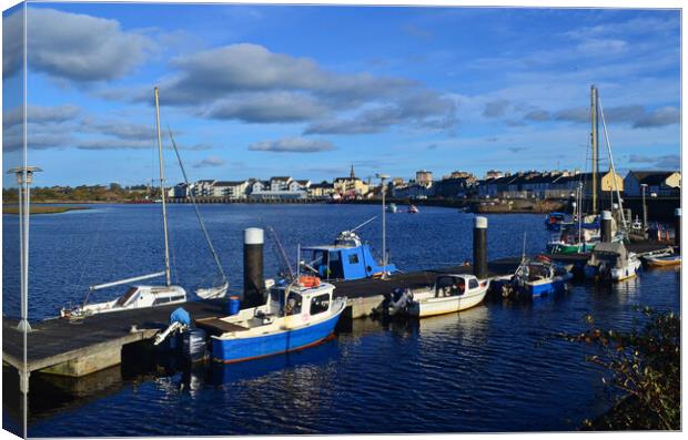 Irvine and Irvine harbour Canvas Print by Allan Durward Photography