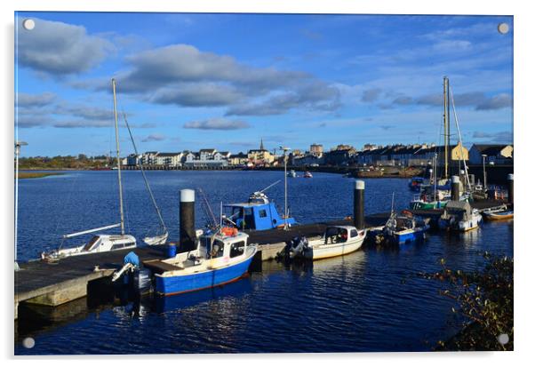 Irvine and Irvine harbour Acrylic by Allan Durward Photography
