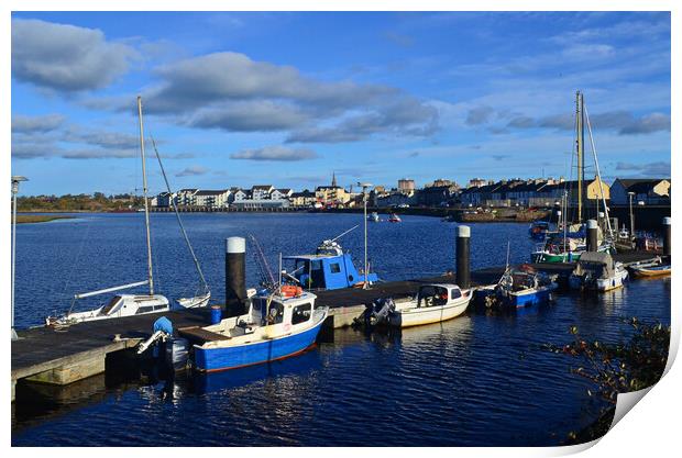 Irvine and Irvine harbour Print by Allan Durward Photography
