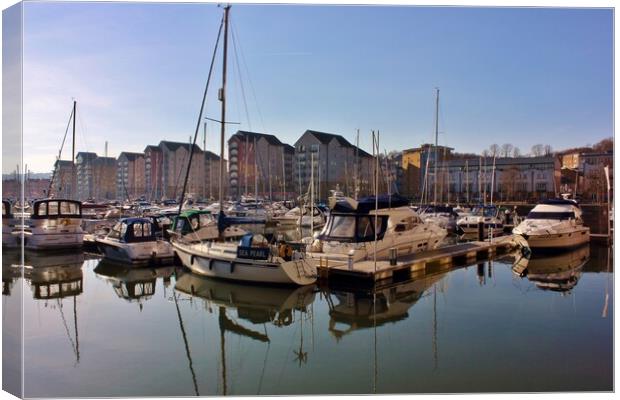 Portishead Marina Canvas Print by Susan Snow