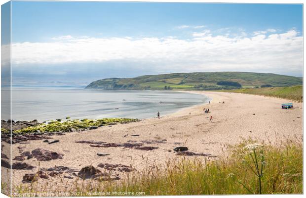 Carskey Bay and beach at Keil Point on the Mull of Kintyre in Argyll and Bute, Scotland Canvas Print by Dave Collins