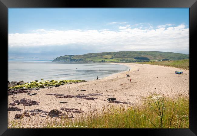 Carskey Bay and beach at Keil Point on the Mull of Kintyre in Argyll and Bute, Scotland Framed Print by Dave Collins