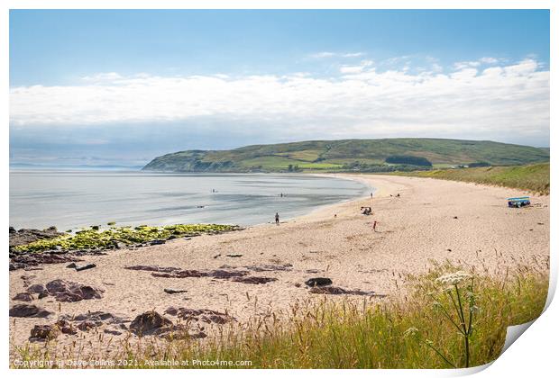 Carskey Bay and beach at Keil Point on the Mull of Kintyre in Argyll and Bute, Scotland Print by Dave Collins