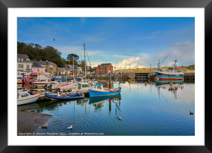 Padstow Harbour, Cornwall Framed Mounted Print by Gordon Maclaren