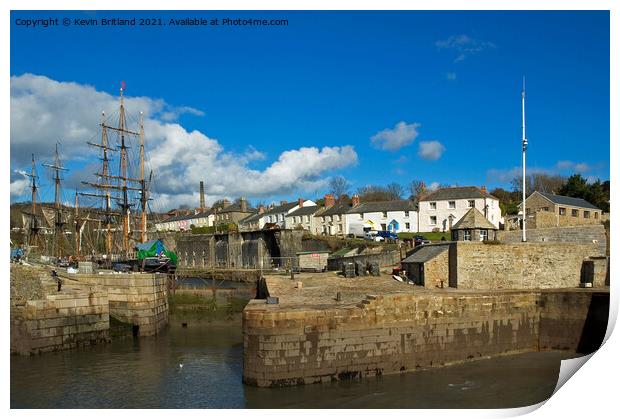 Historic Charlestown Cornwall Print by Kevin Britland