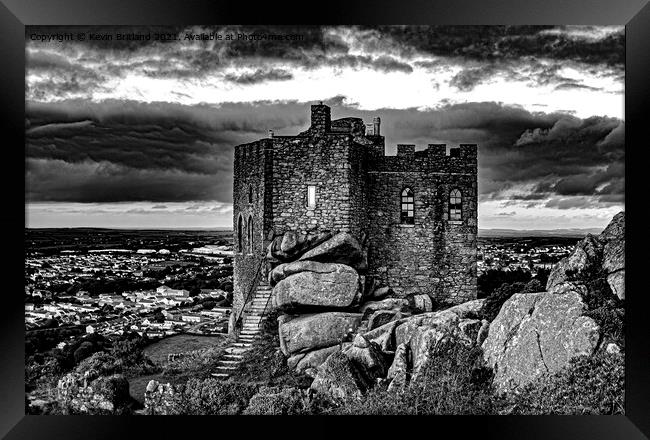Carn Brea castle cornwall Framed Print by Kevin Britland