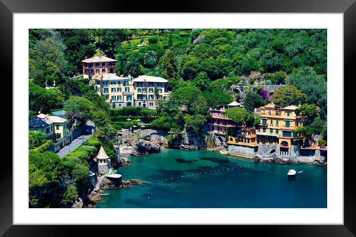 portofino view Framed Mounted Print by Kevin Britland