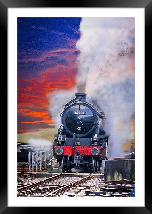 Steam and Smoke Framed Mounted Print by K7 Photography
