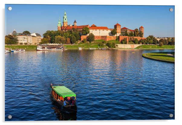 Wawel Castle From Vistula River In Krakow Acrylic by Artur Bogacki