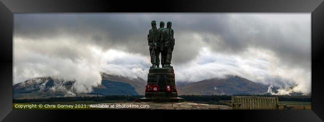 The Commando Memorial in the Scottish Highlands, U Framed Print by Chris Dorney