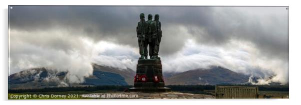 The Commando Memorial in the Scottish Highlands, U Acrylic by Chris Dorney