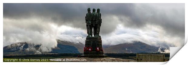 The Commando Memorial in the Scottish Highlands, U Print by Chris Dorney