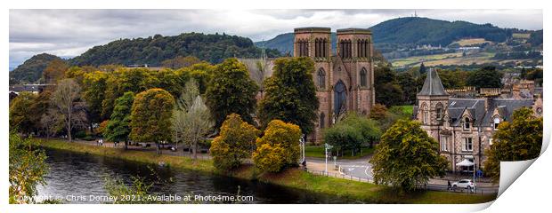 Inverness Cathedral in Scotland, UK Print by Chris Dorney