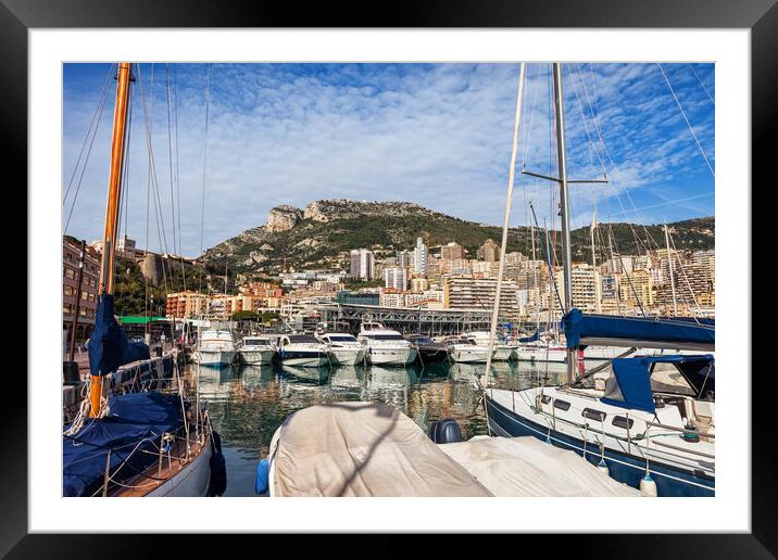 Port in Principality of Monaco Framed Mounted Print by Artur Bogacki