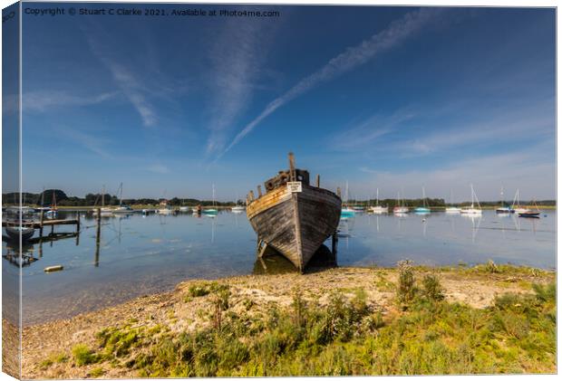 The Old Boat Canvas Print by Stuart C Clarke