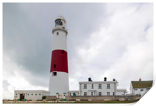 Portland Bill Lighthouse Print by Hannah Temple