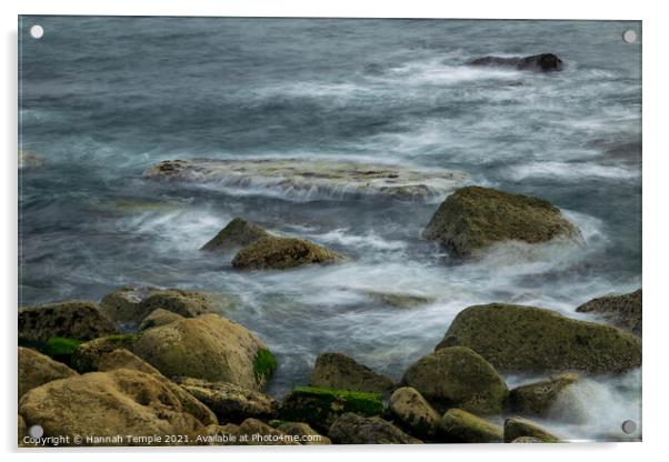 Rocky coast  Acrylic by Hannah Temple