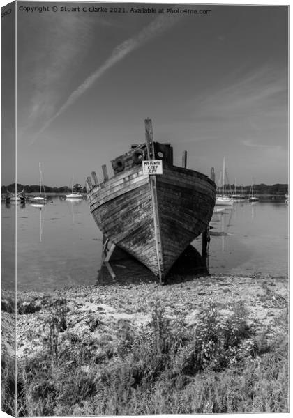 The Old Boat Canvas Print by Stuart C Clarke