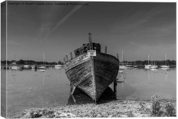 The Old Boat Canvas Print by Stuart C Clarke