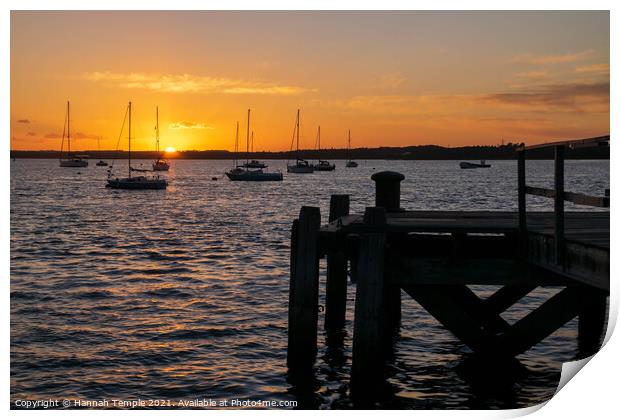 Lake Pier Sunset  Print by Hannah Temple