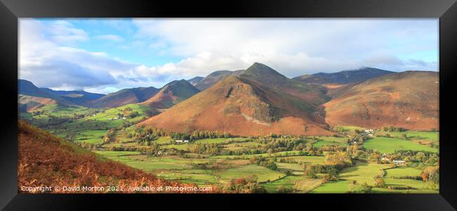 Crag Hill from Cat Bells in the Autumn Framed Print by David Morton