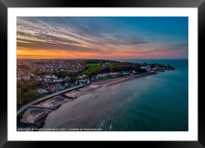 Seagrove Bay Sunset Framed Mounted Print by Wight Landscapes